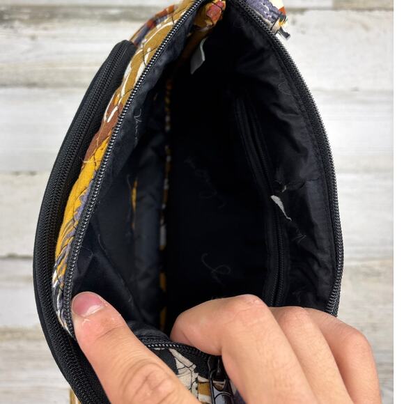 Vera Bradley womens feathers pattern quilted Fabric shoulder bag crossbody - Picture 5 of 5